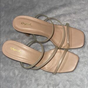 Cupid Women's Beige Strappy Heels